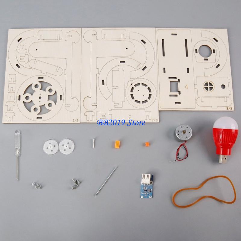 Renewable Energy For Kids - Q0KB Creative Wooden Hand Crank Generator