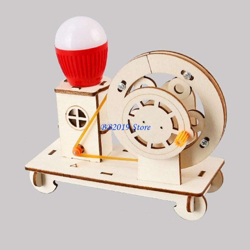 Q0KB Creative Wooden Hand Cran - مراجعة Renewable Energy For Kids وسعره
